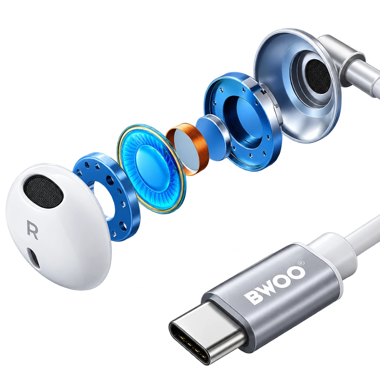 ÉCOUTEURS FILAIRES USB-C